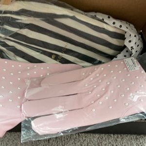 Lele Sadoughi pearled tech gloves